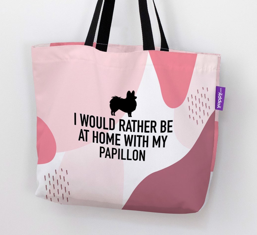 I'd Rather Be at Home With My {breedCommonName}: Personalised Canvas Bag