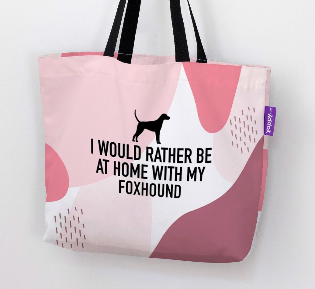 I'd Rather Be at Home With My {breedCommonName}: Personalised Canvas Bag