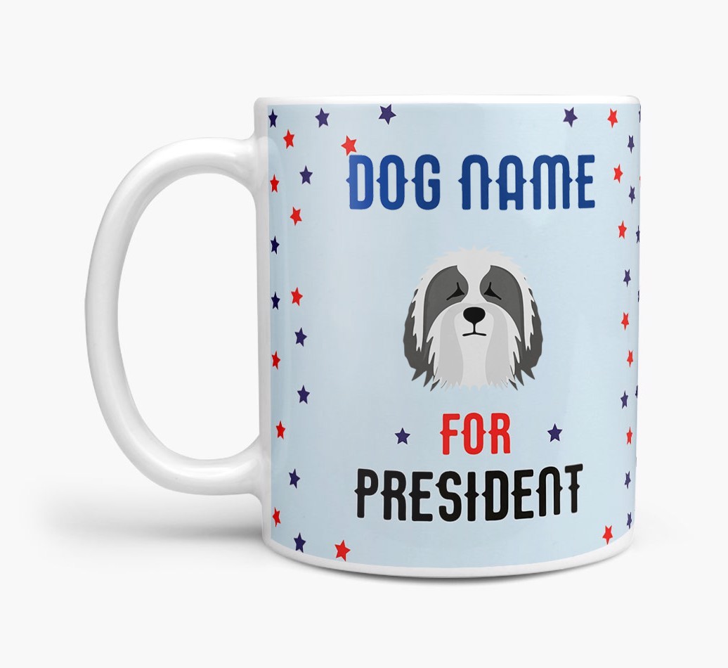 Personalized Vote {dogsName} for President Mug