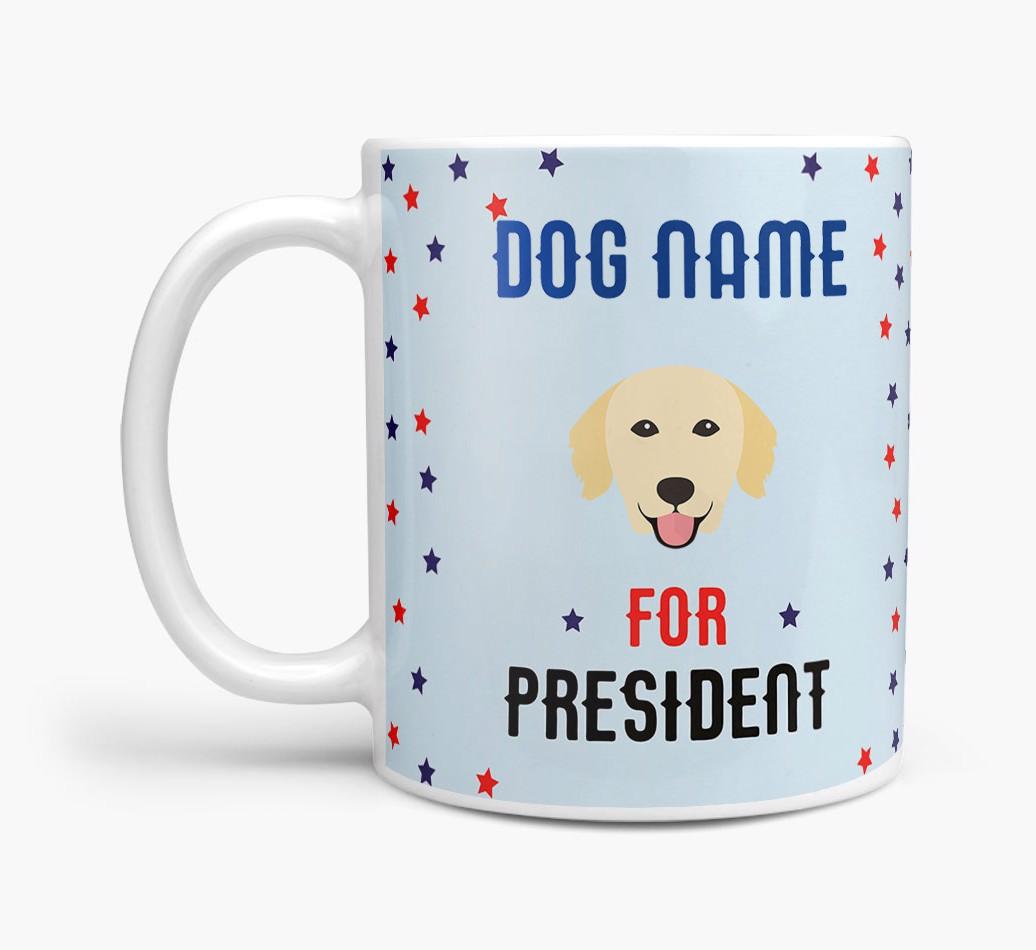 Personalized Vote {dogsName} for President Mug