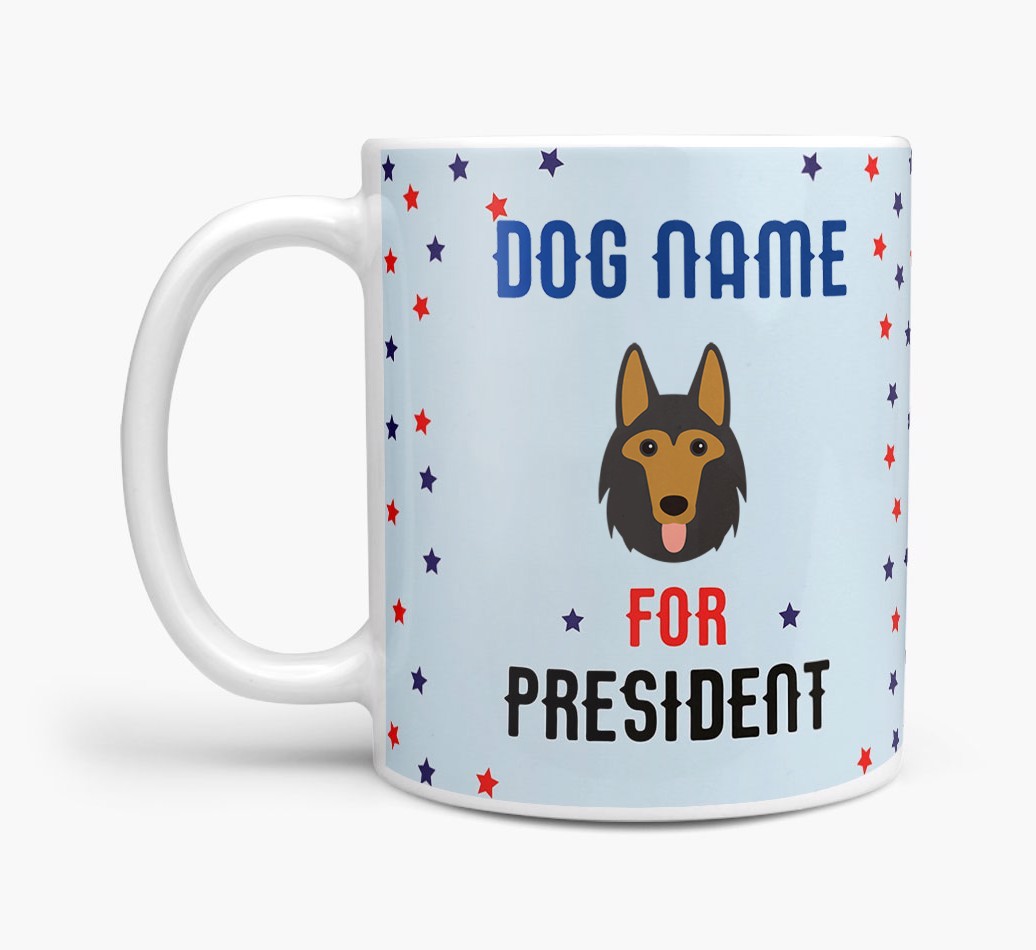 Personalized Vote {dogsName} for President Mug