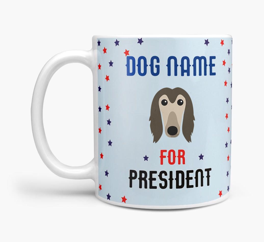 Personalized Vote {dogsName} for President Mug