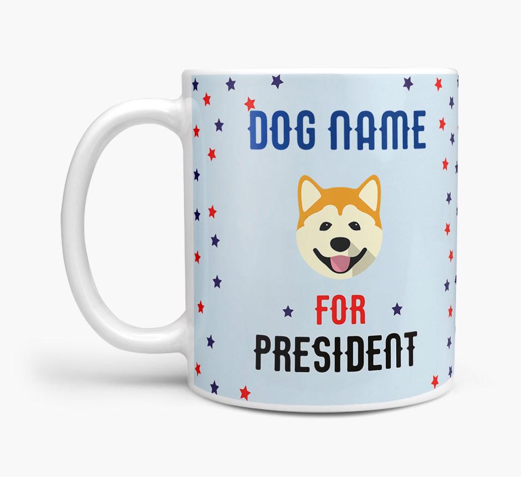 Personalized Vote {dogsName} for President Mug