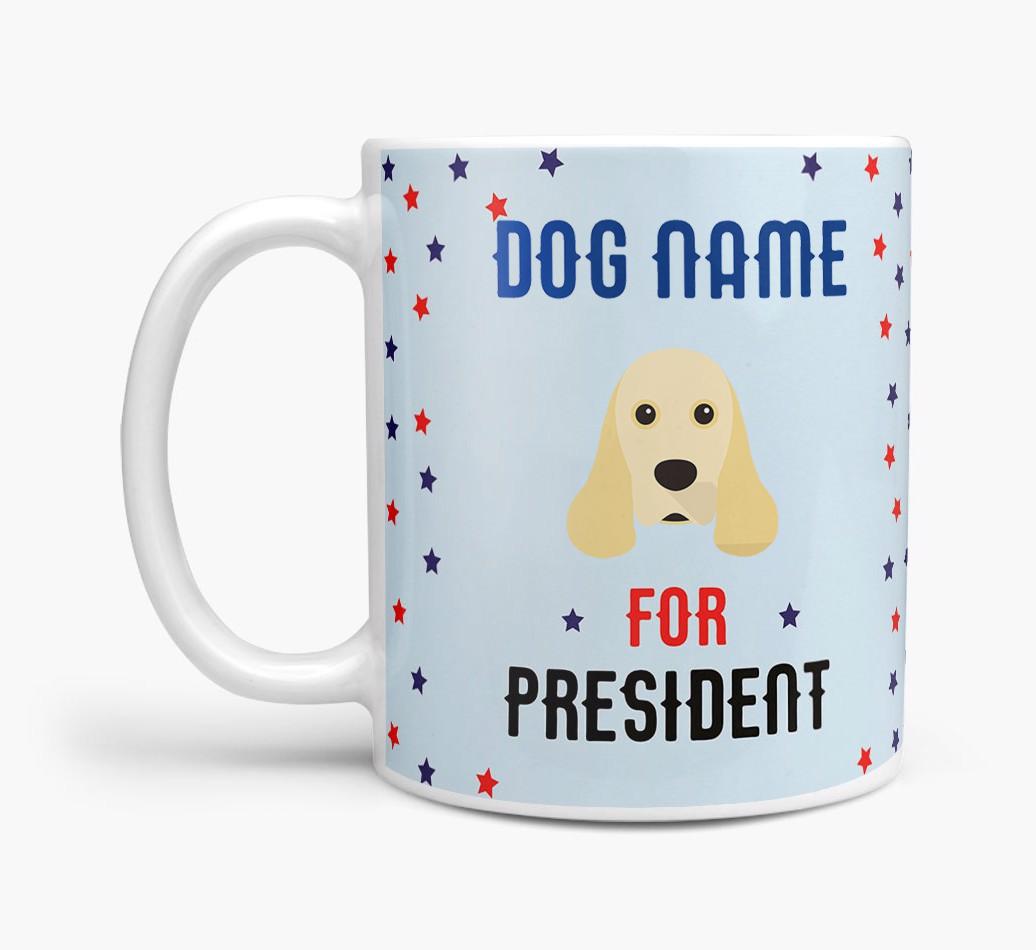 Personalized Vote {dogsName} for President Mug