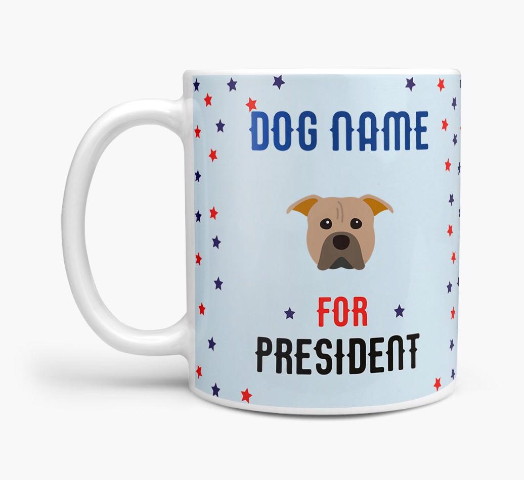 Personalized Vote {dogsName} for President Mug