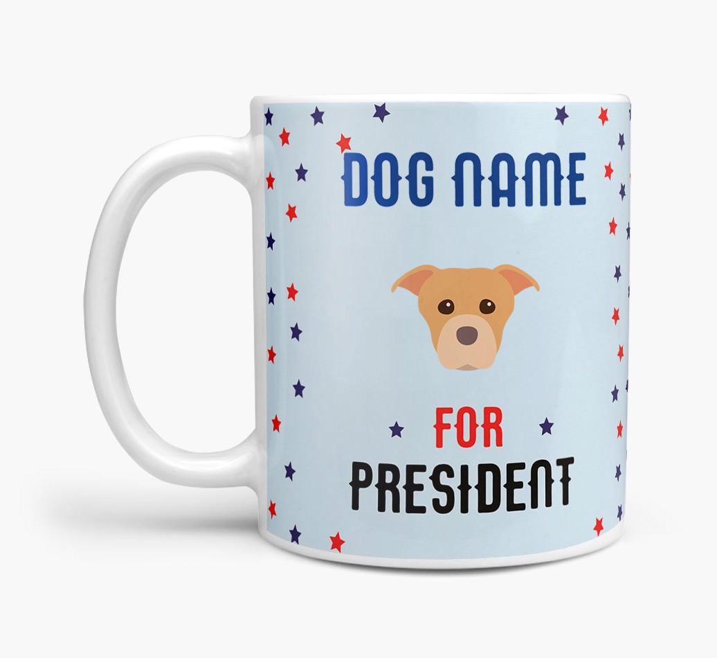 Personalized Vote {dogsName} for President Mug