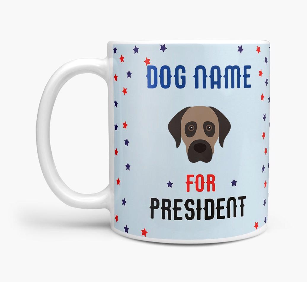 Personalized Vote {dogsName} for President Mug