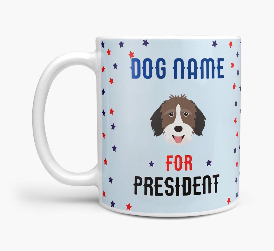Personalized Vote {dogsName} for President Mug