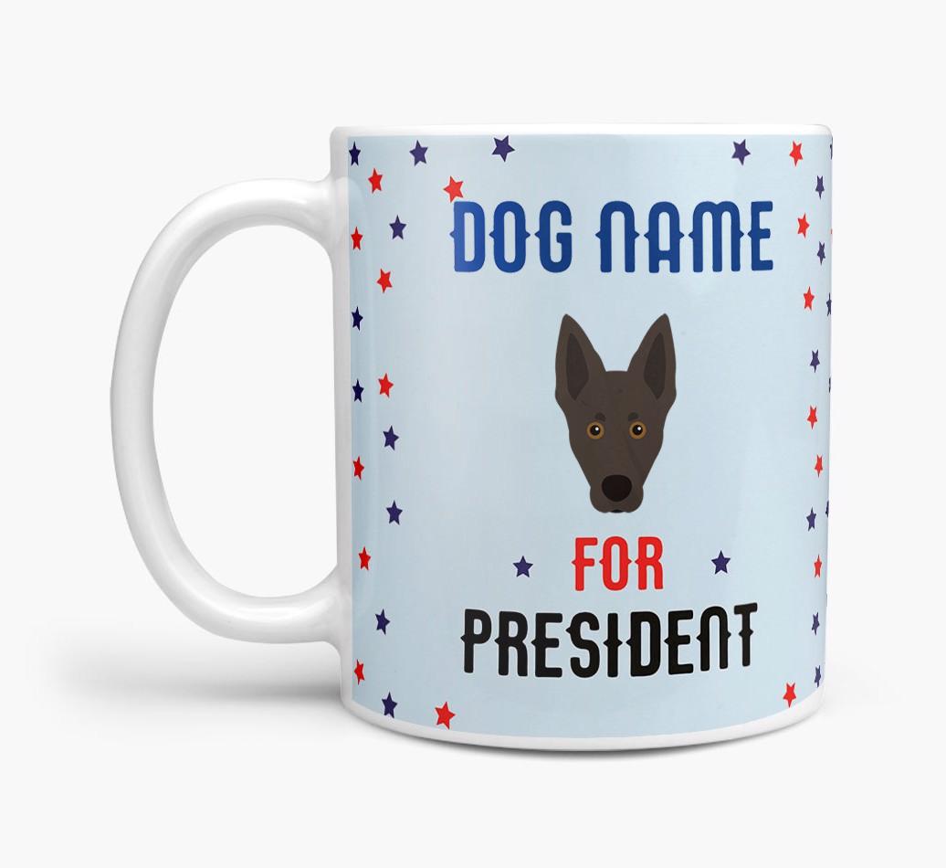 Personalized Vote {dogsName} for President Mug