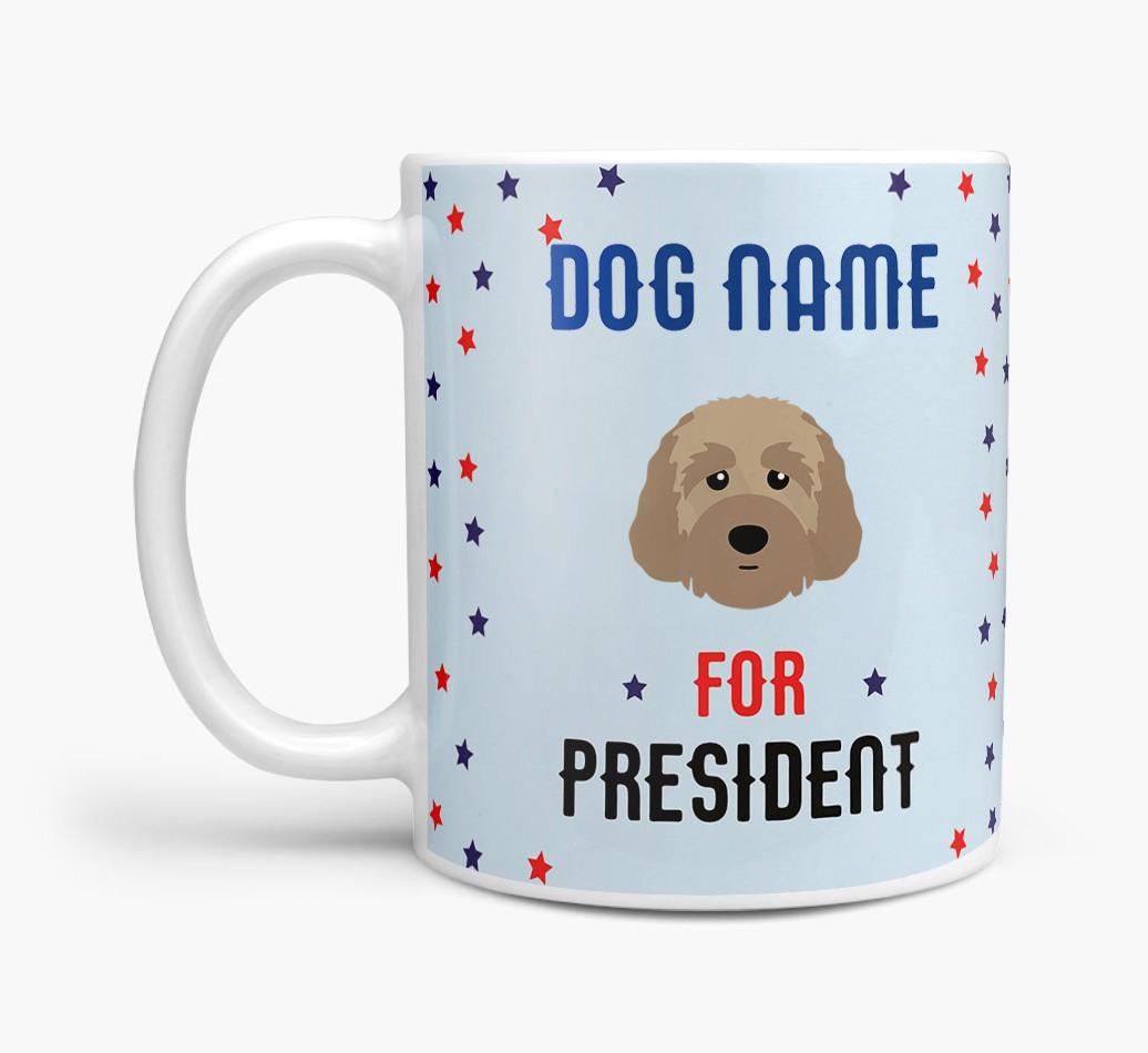 Personalized Vote {dogsName} for President Mug