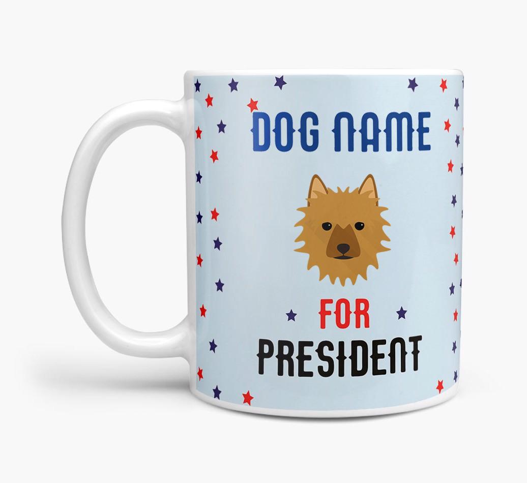 Personalized Vote {dogsName} for President Mug