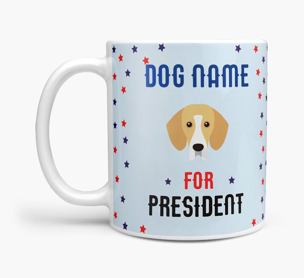 Personalized Vote {dogsName} for President Mug
