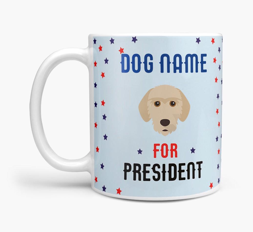 Personalized Vote {dogsName} for President Mug