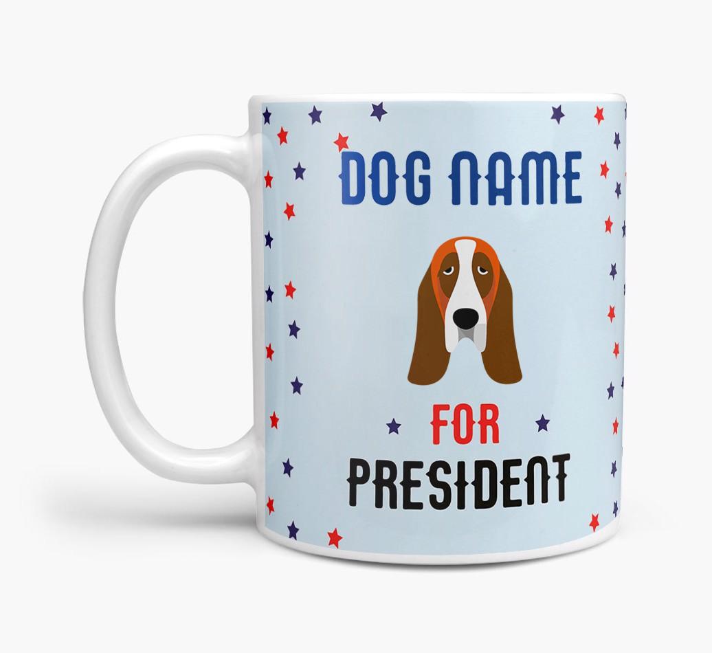 Personalized Vote {dogsName} for President Mug