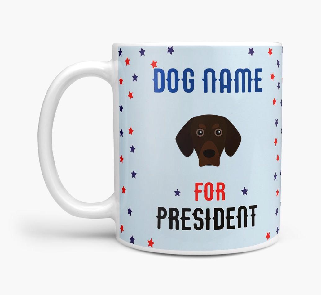 Personalized Vote {dogsName} for President Mug