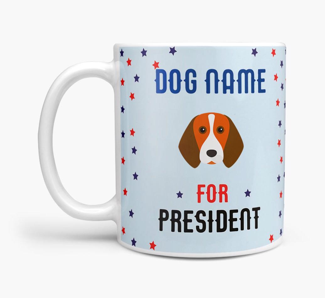 Personalized Vote {dogsName} for President Mug