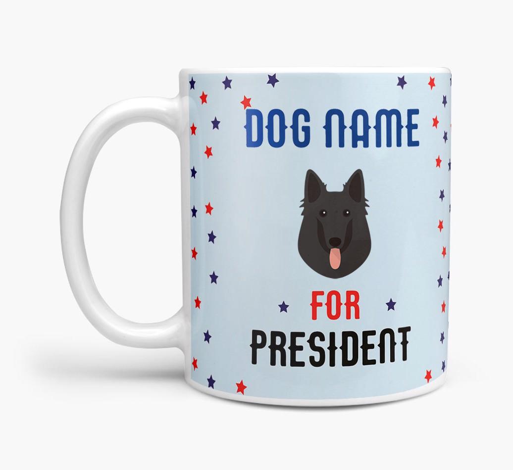 Personalized Vote {dogsName} for President Mug