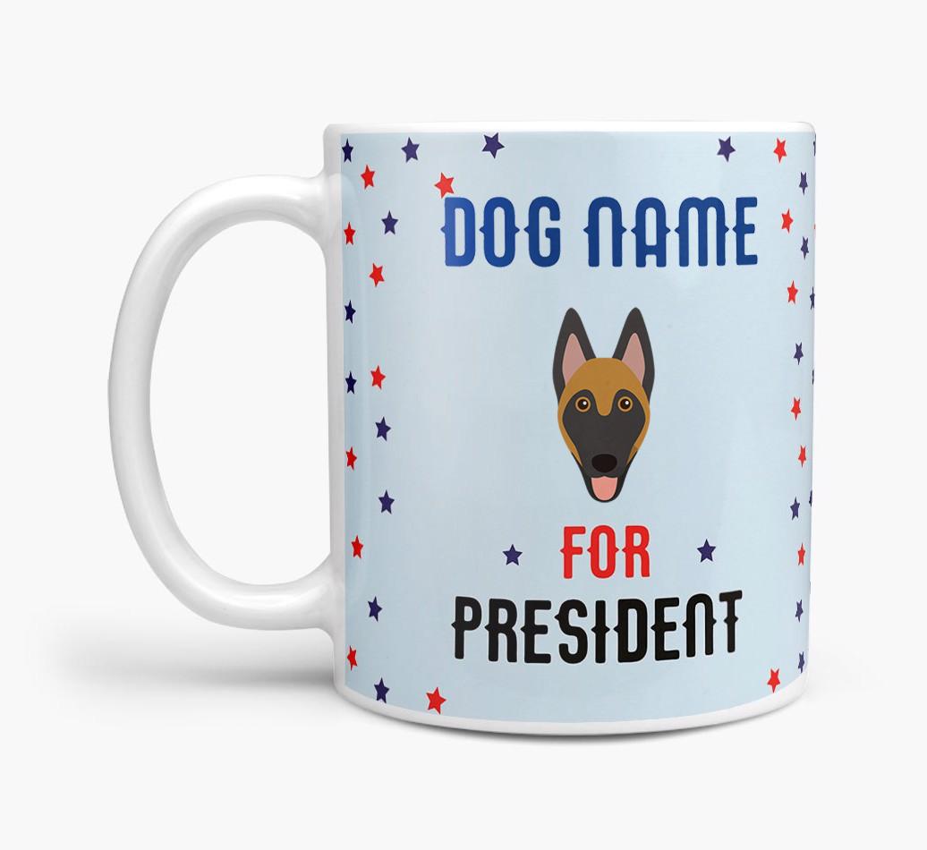Personalized Vote {dogsName} for President Mug