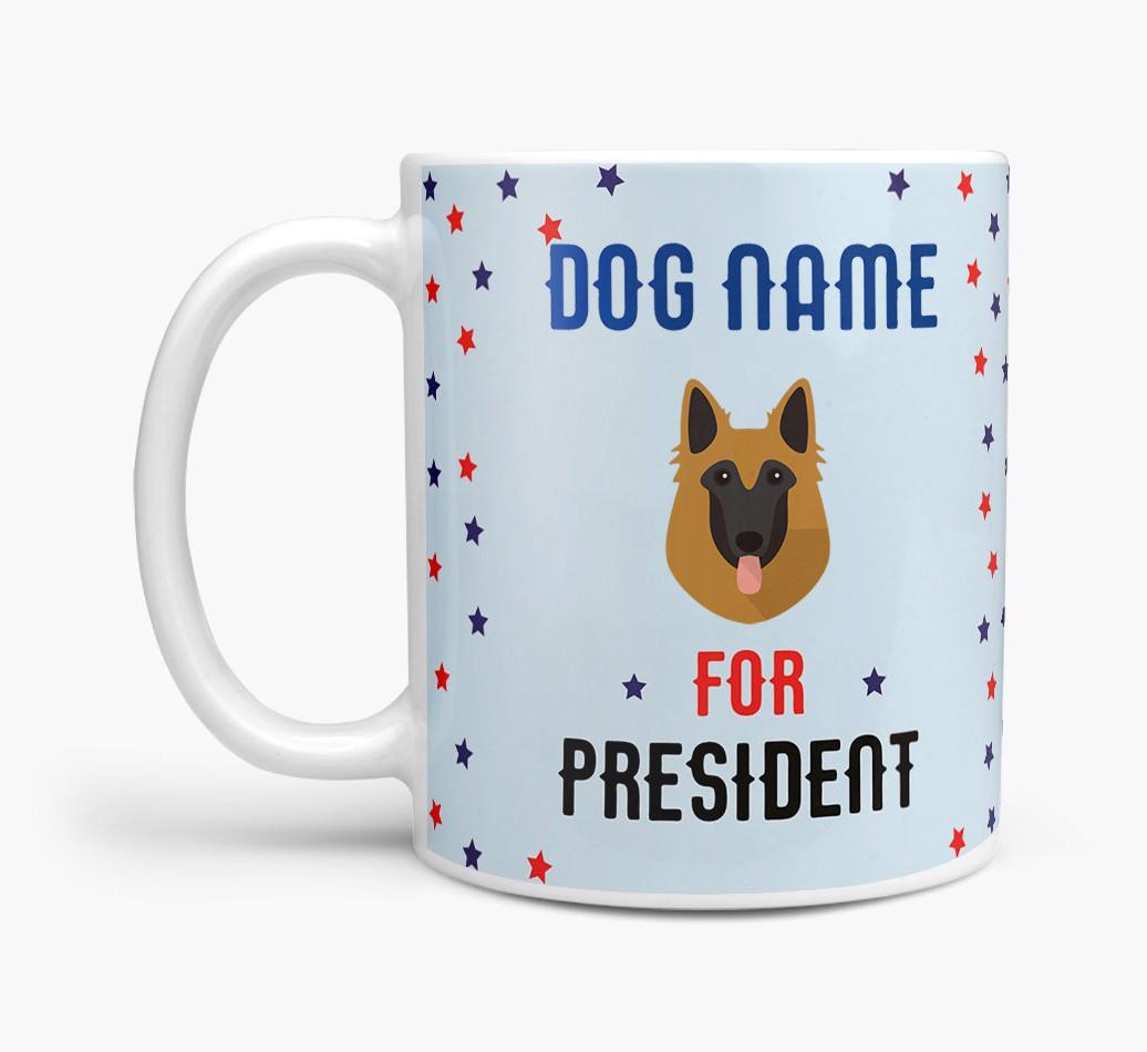 Personalized Vote {dogsName} for President Mug