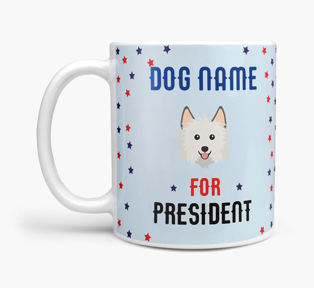 Personalized Vote {dogsName} for President Mug