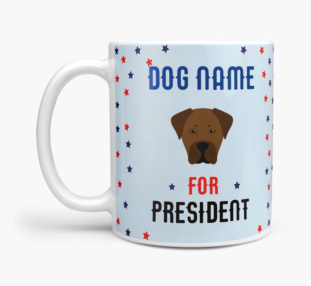 Personalized Vote {dogsName} for President Mug