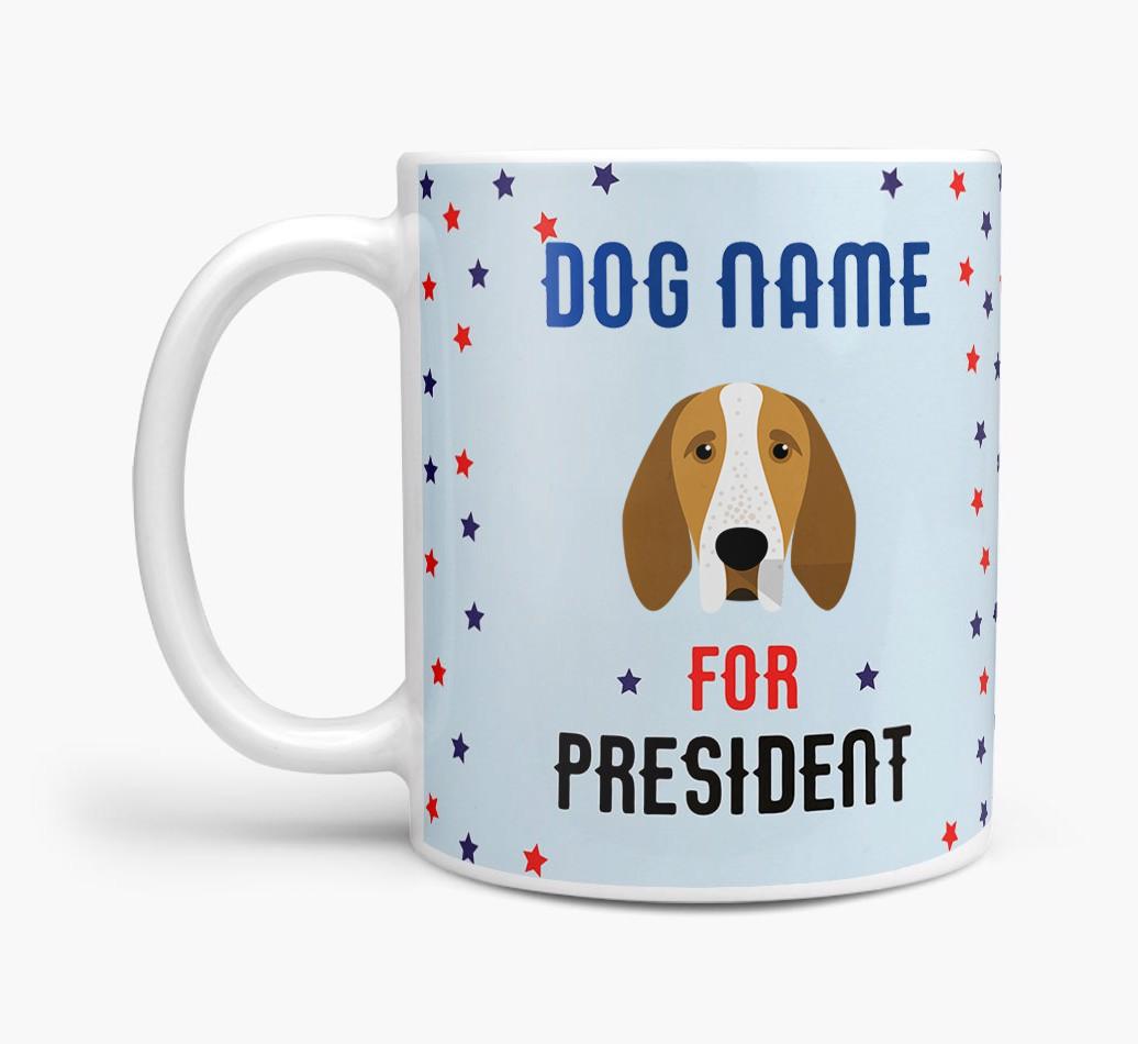 Personalized Vote {dogsName} for President Mug
