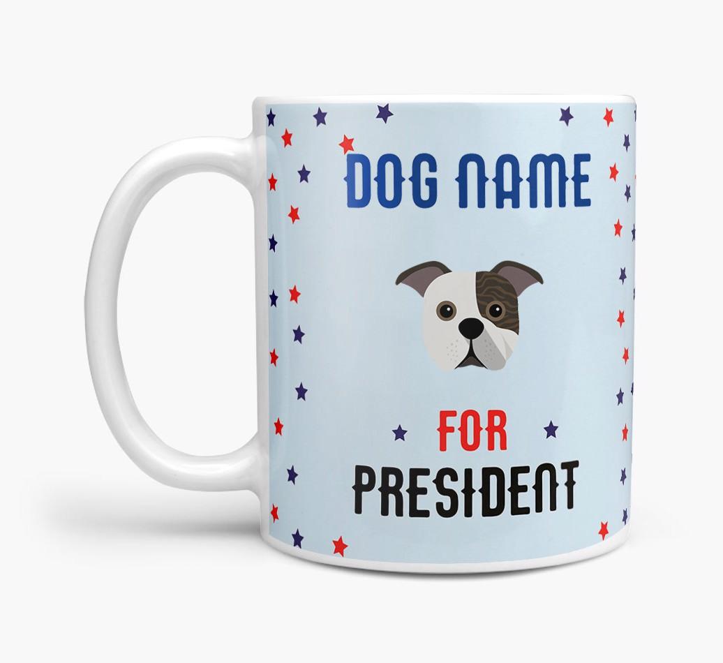 Personalized Vote {dogsName} for President Mug