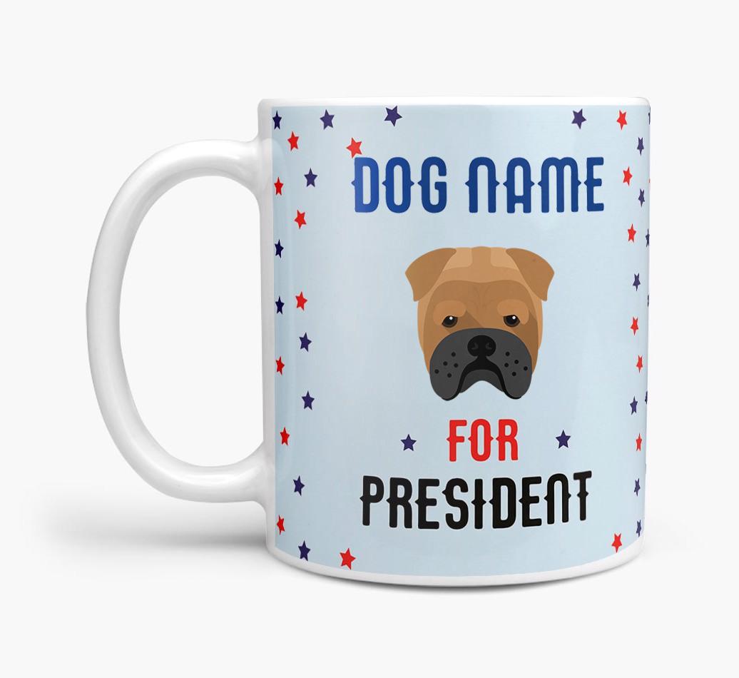 Personalized Vote {dogsName} for President Mug