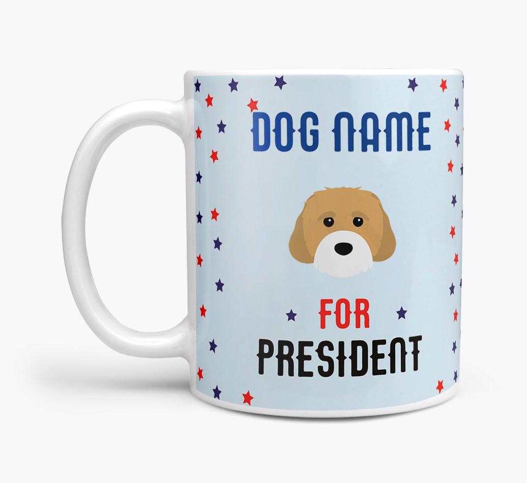 Personalized Vote {dogsName} for President Mug