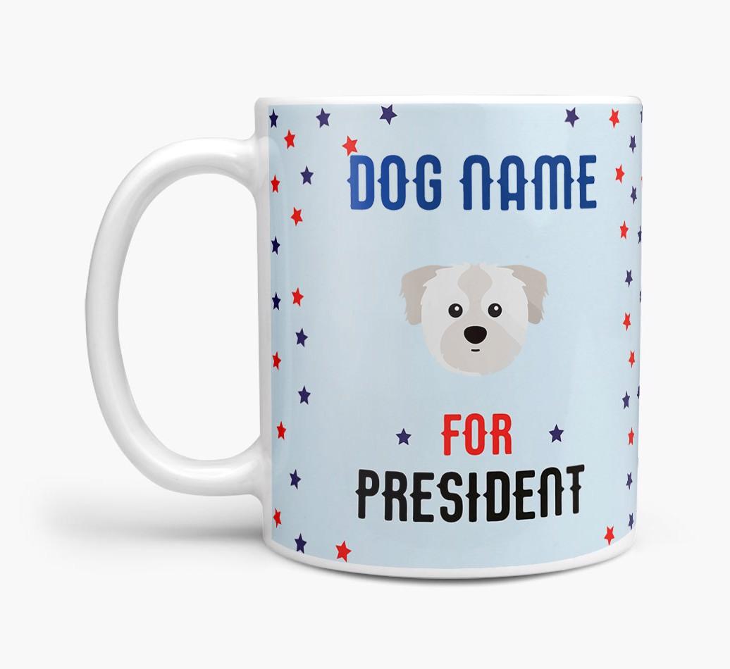 Personalized Vote {dogsName} for President Mug