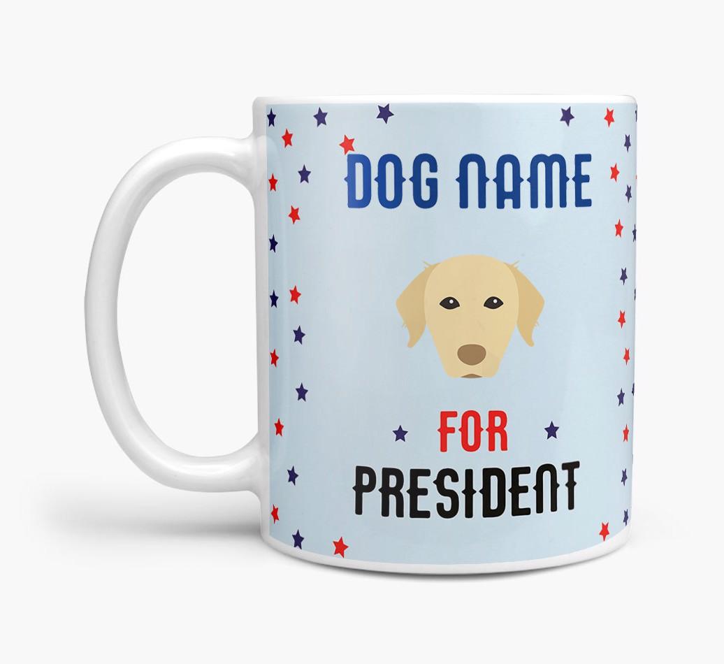 Personalized Vote {dogsName} for President Mug