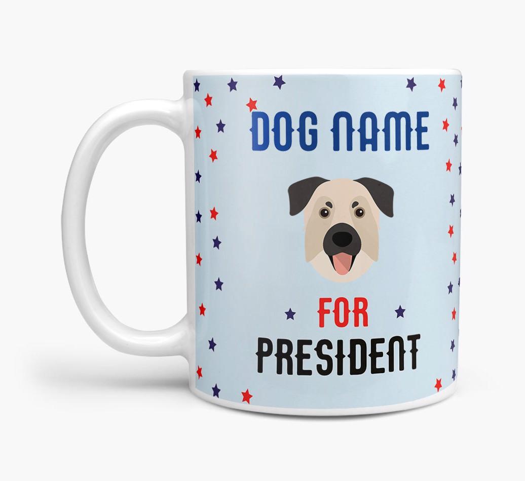 Personalized Vote {dogsName} for President Mug