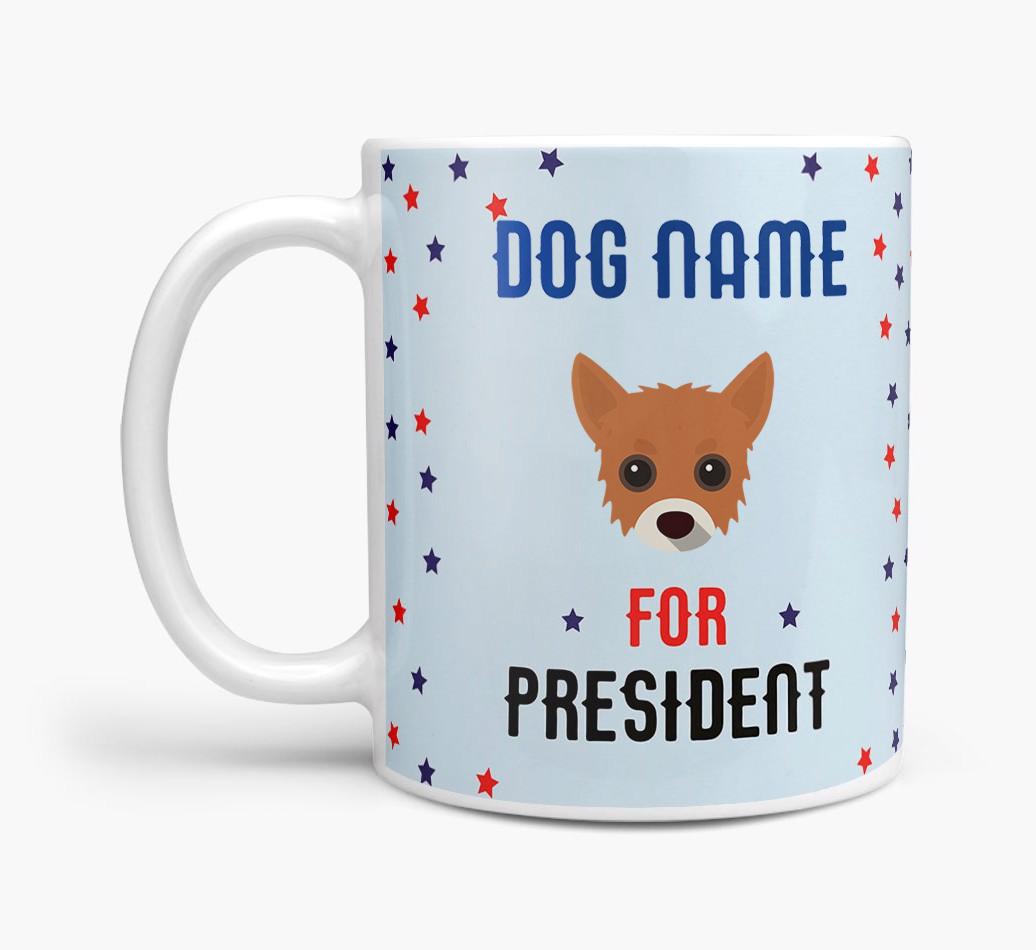 Personalized Vote {dogsName} for President Mug
