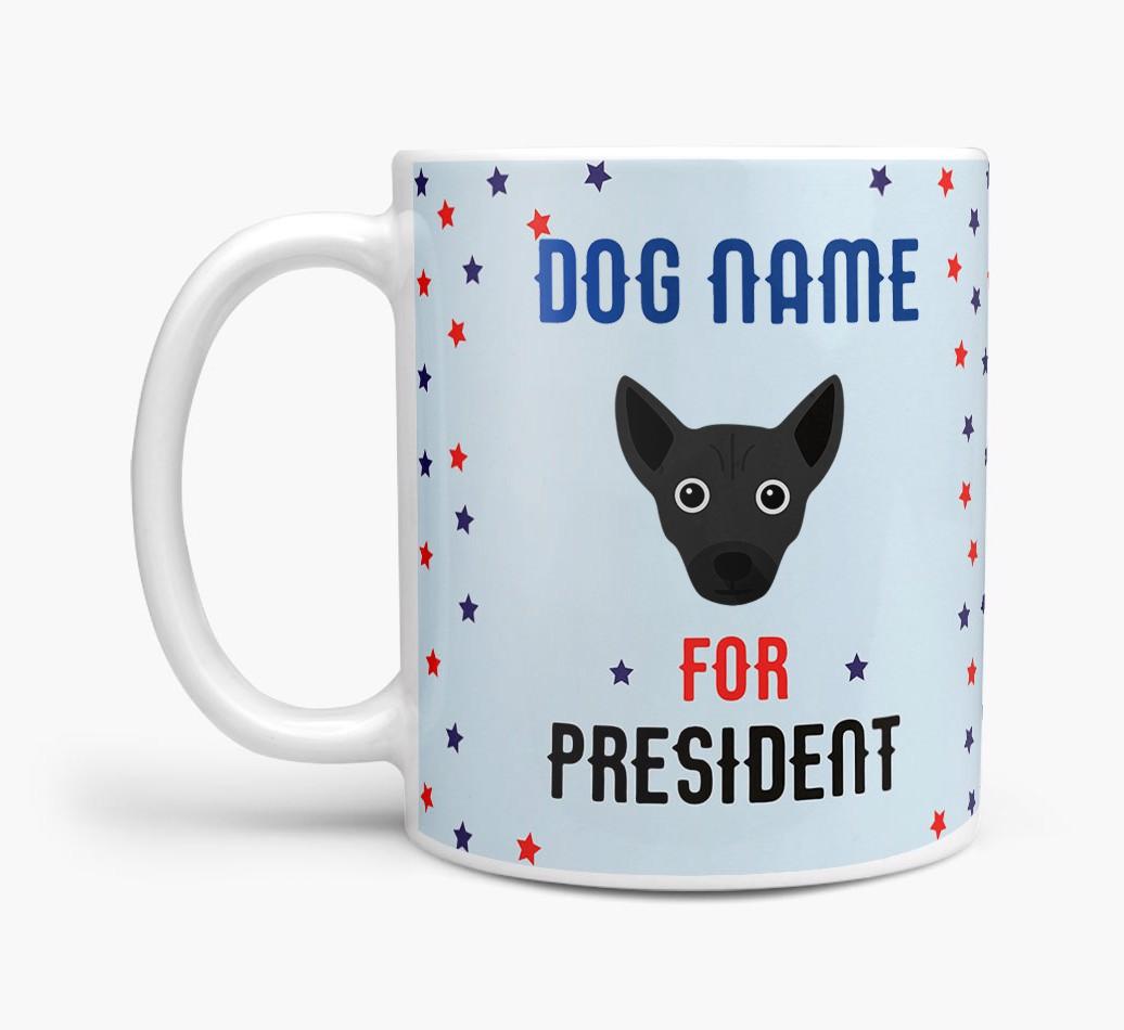 Personalized Vote {dogsName} for President Mug
