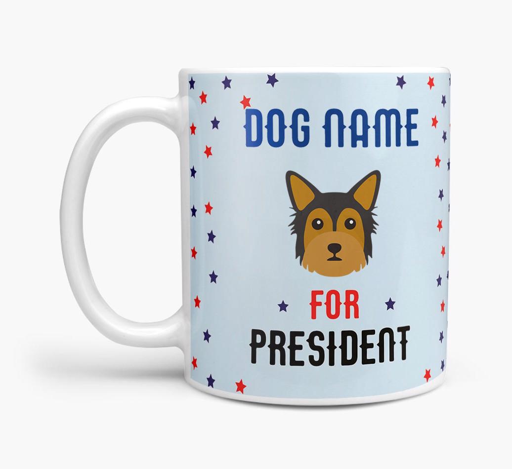 Personalized Vote {dogsName} for President Mug