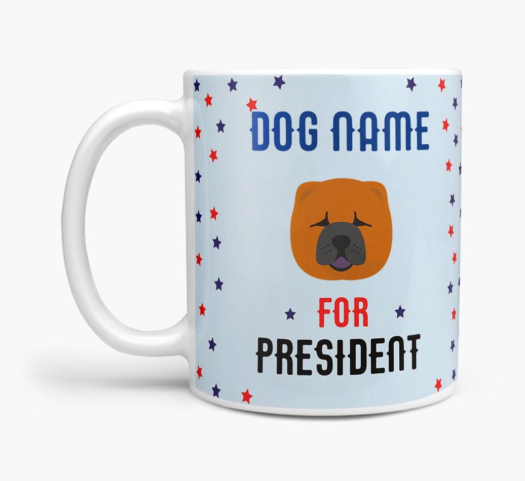 Personalized Vote {dogsName} for President Mug