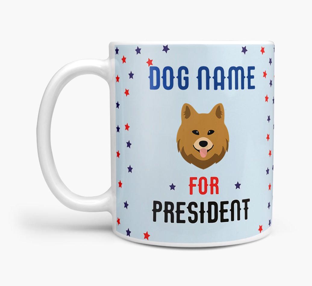 Personalized Vote {dogsName} for President Mug