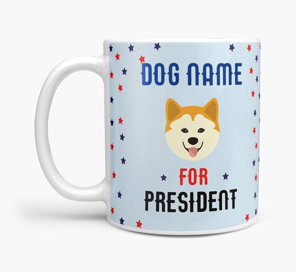 Personalized Vote {dogsName} for President Mug