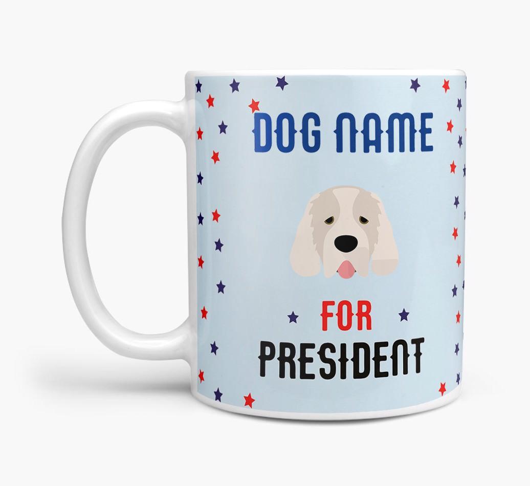 Personalized Vote {dogsName} for President Mug