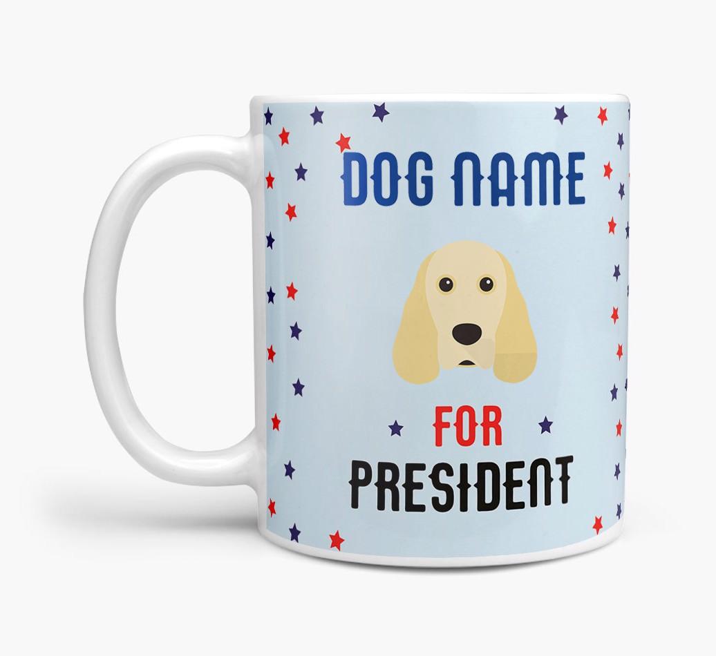 Personalized Vote {dogsName} for President Mug