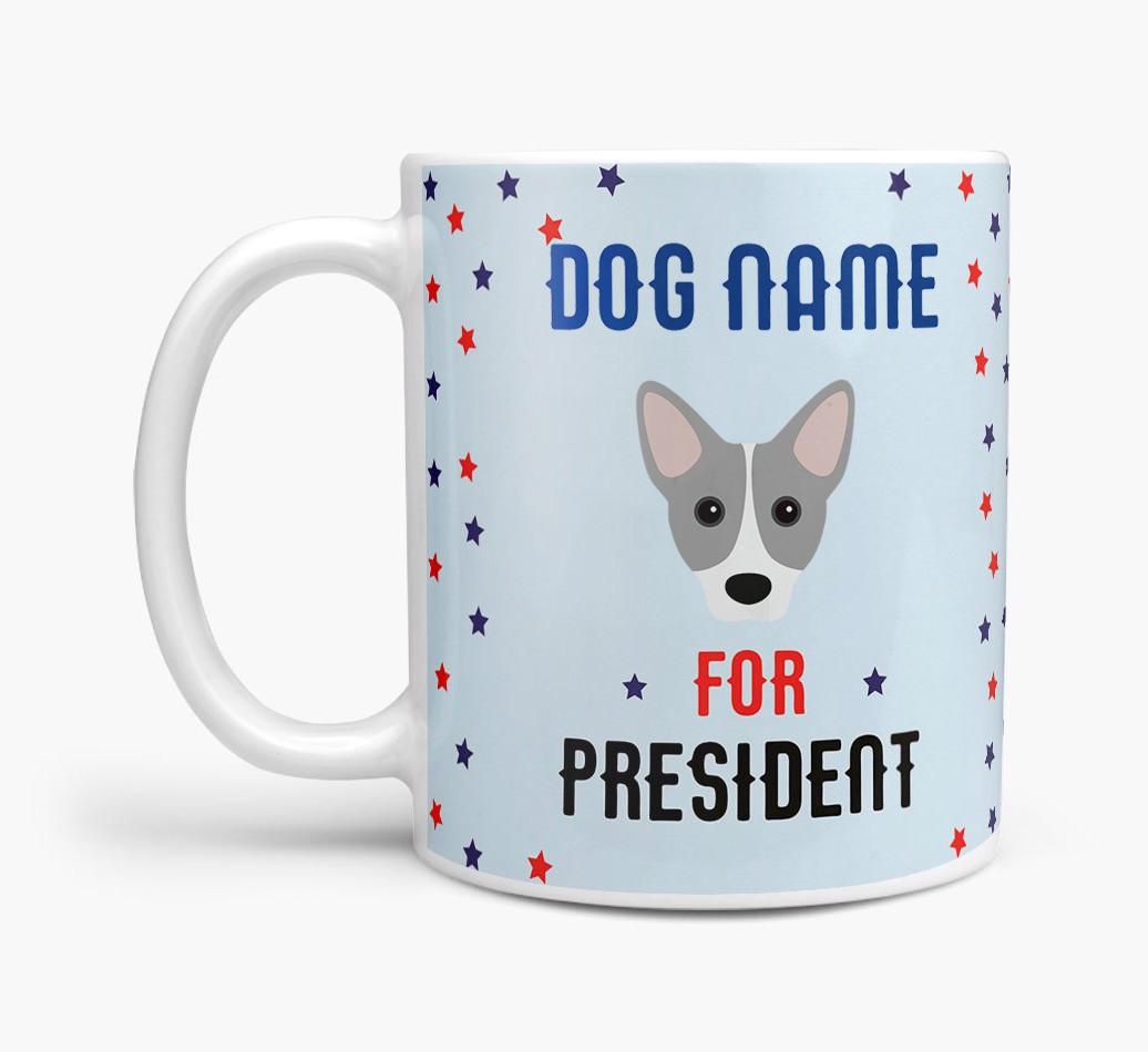 Personalized Vote {dogsName} for President Mug