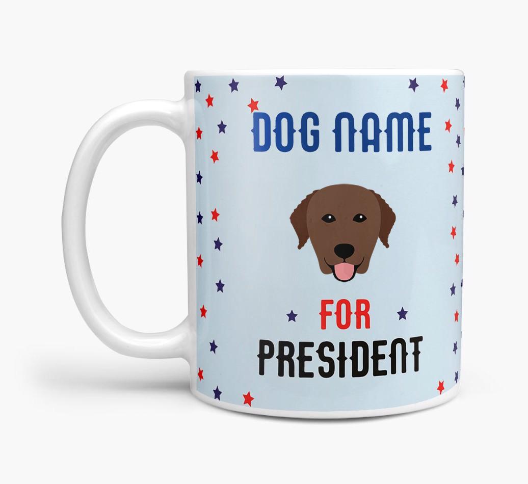 Personalized Vote {dogsName} for President Mug