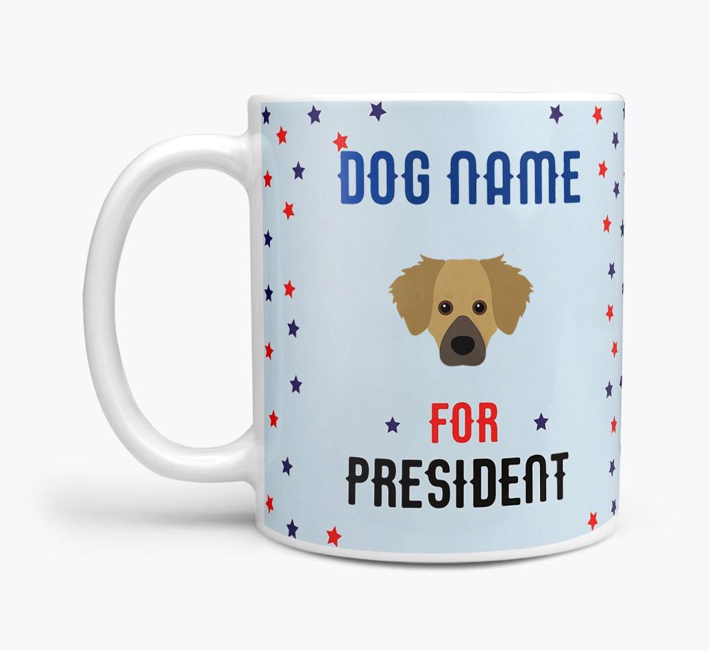 Personalized Vote {dogsName} for President Mug