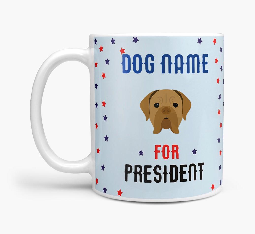 Personalized Vote {dogsName} for President Mug