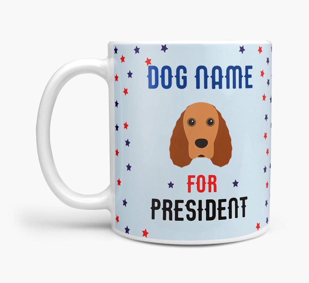 Personalized Vote {dogsName} for President Mug