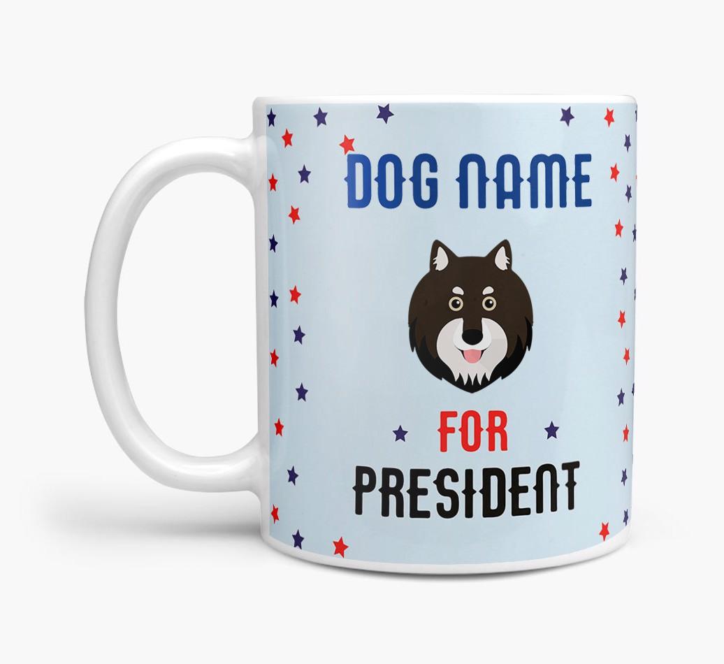 Personalized Vote {dogsName} for President Mug