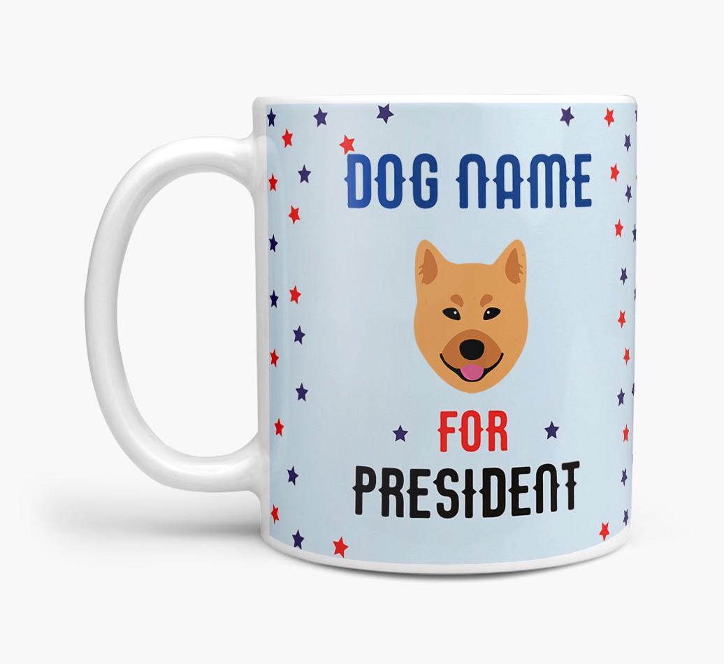 Personalized Vote {dogsName} for President Mug