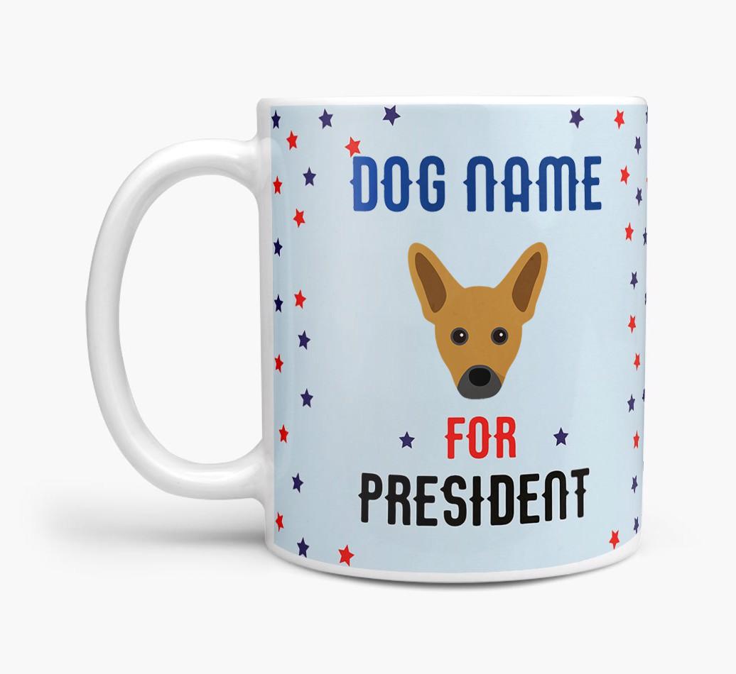 Personalized Vote {dogsName} for President Mug