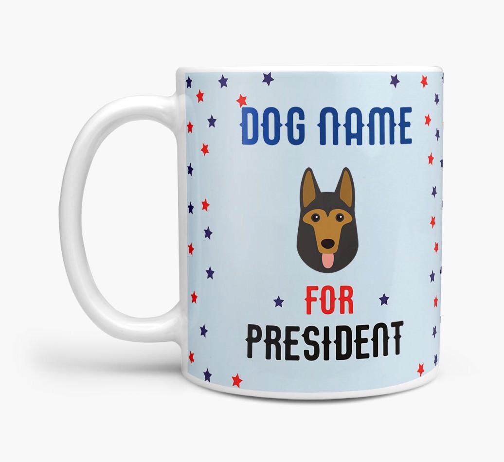 Personalized Vote {dogsName} for President Mug