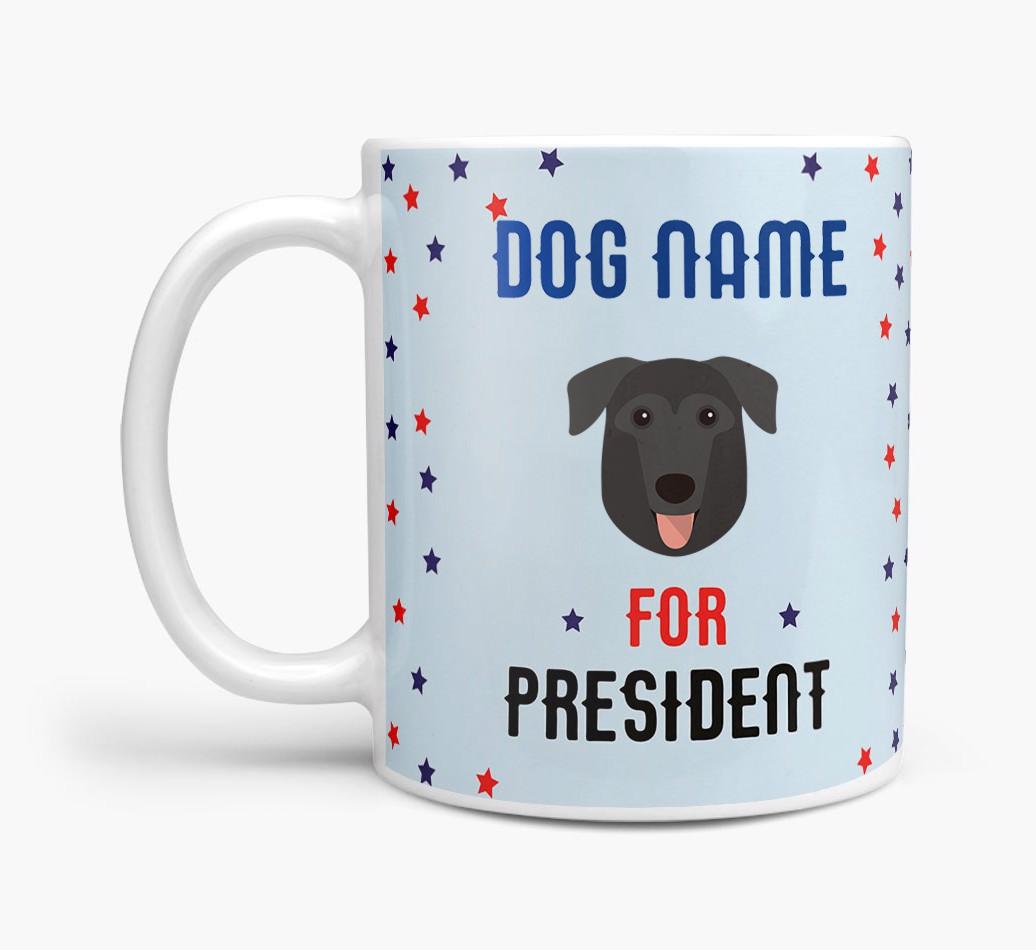 Personalized Vote {dogsName} for President Mug